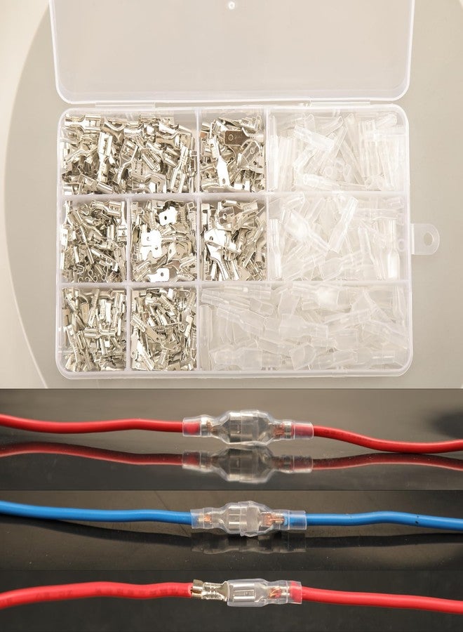 Feggizuli 480pcs 2.8mm 4.8mm 6.3mm Male and Female Spade Connector Kit - Image 4