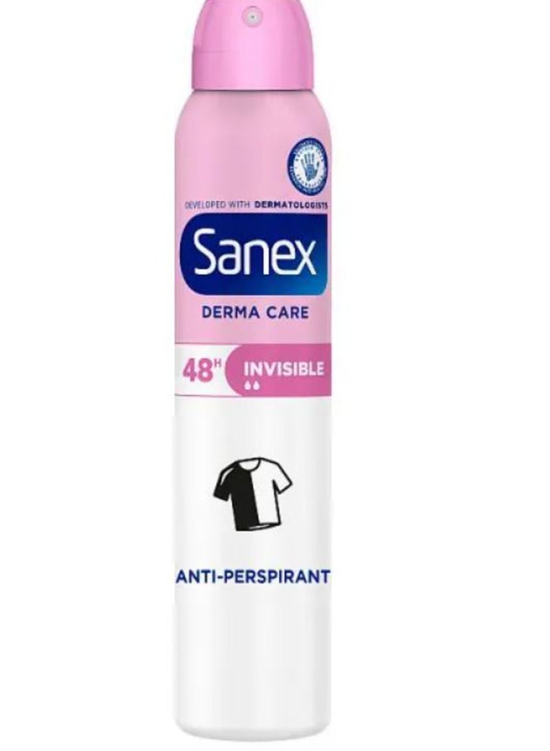 Sanex Derma Care Invisible Dry 48Hr Antiperspirant 200Ml - Image 1