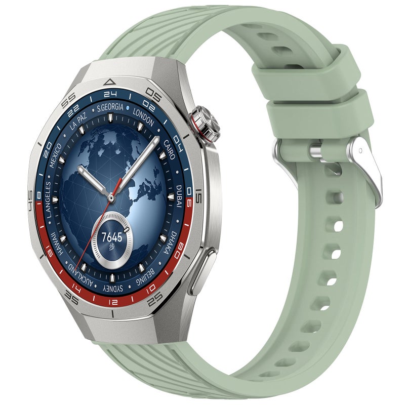 For Huawei Watch Gt 5 Pro 46Mm Line Texture Quick Release Silicone Watch Band(Grass Green) - Image 1
