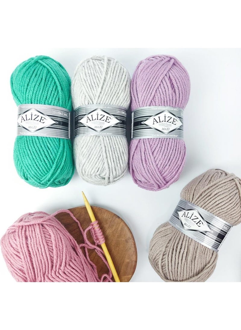 ALIZE Superlana Maxi 5's 212 Hand Knitting Yarn  - Image 2
