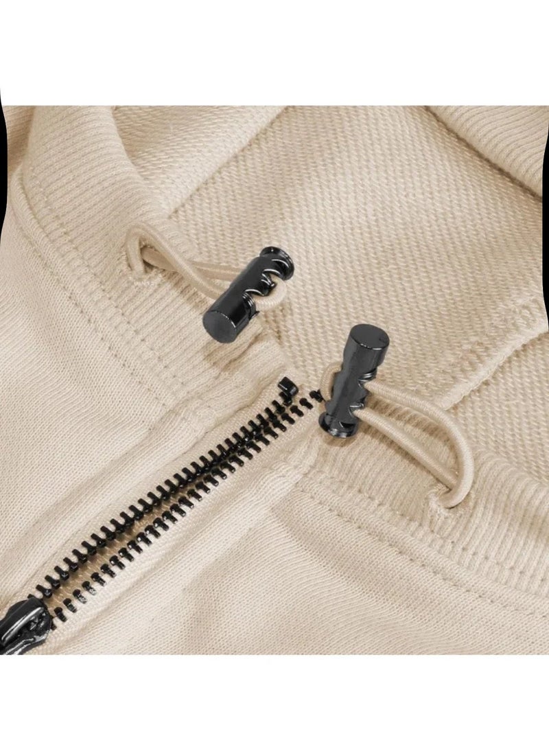 ألو يوغا alo same color hoodie, zipper sweatshirt, drawstring long sleeved jacket, sporty style, slim fit, yoga hoodie - Image 3