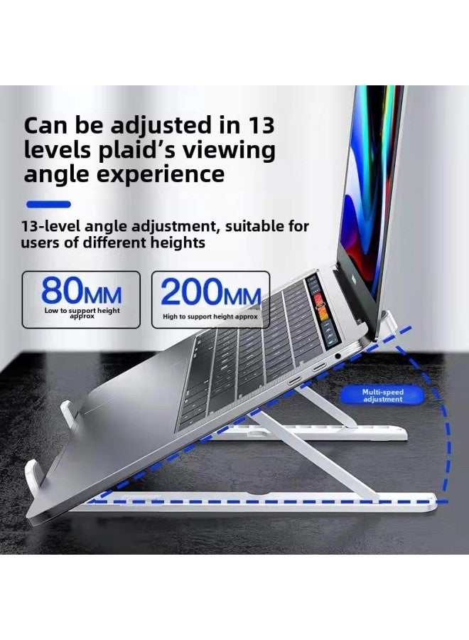 Laptop Stand Desktop Bracket Radiator Vertical Rack Liftable Folding Portable Mobile Phone Support Frame-Color:Black +13 + Color Box Storage Bag - Image 3