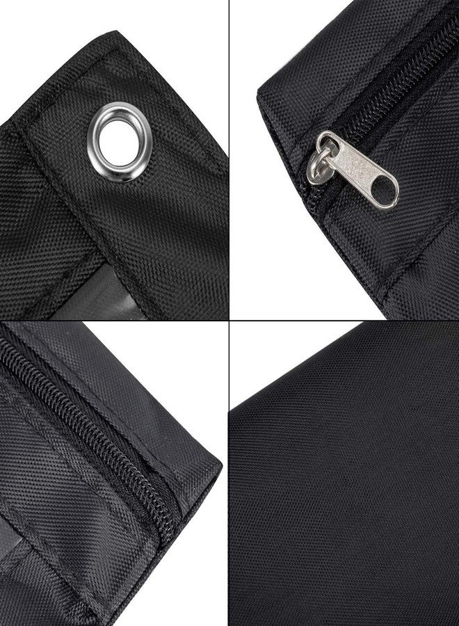 WODISON 3-Ring Pen Pencil Pouch with Clear Window Stationery Bag Binder Case Classroom Organizers Black - Image 2