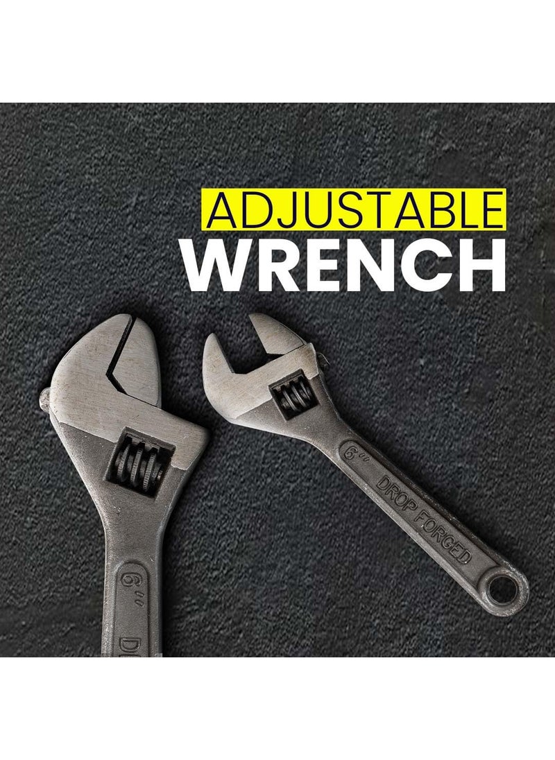 Eastman Eastman Tool Kit Set Combo Pack of 4 Adjustable Wrenches 1Pcs 6150 Mm Combination Plier 1Pcs 8200 Mm and Screwdrivers Set Of 6 PcsClaw Hammer 1LB 1PcsSet of 9 pcs Tool kit  - Image 3