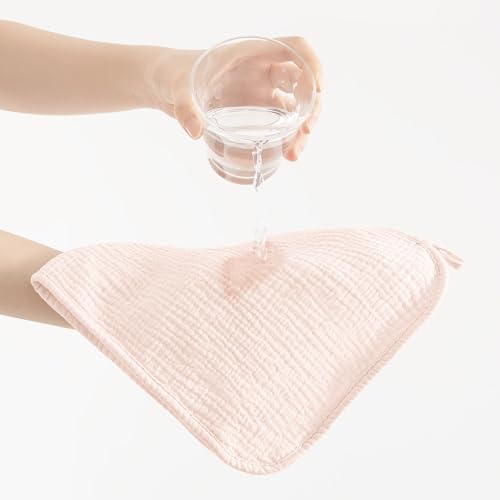 Susurration Muslin Burp Cloths, Soft Baby Burping Cloths for Unisex Boys and Girls, Newborn Essentials Large Extra Absorbent Washcloths, 20x10in, 6 Pack - Image 5