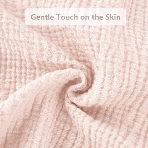 Susurration Muslin Burp Cloths, Soft Baby Burping Cloths for Unisex Boys and Girls, Newborn Essentials Large Extra Absorbent Washcloths, 20x10in, 6 Pack - Image 4