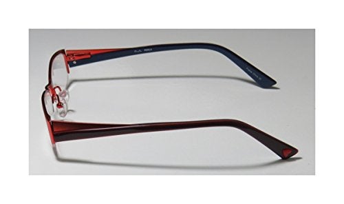 THALIA SODI Thalia Perla For Ladies/Women Designer Half-rim Spring Hinges Avant-garde Design Authentic Eyeglasses/Eye Glasses (48-15-135, Cherry/Blue) - Image 4