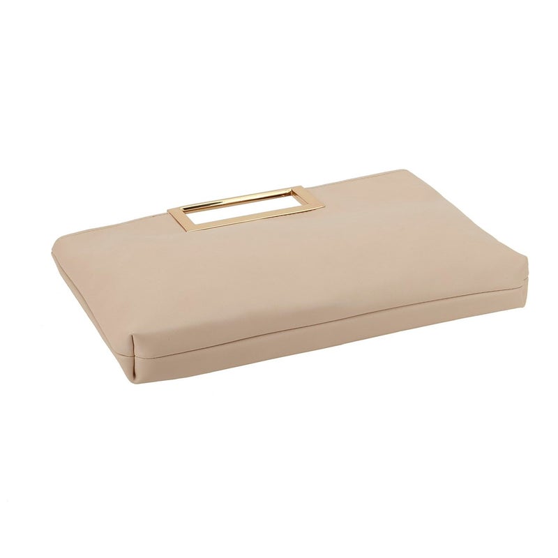 CHARMING TAILOR Fashion PU Leather Handbag Stylish Women Convertible Clutch Purse (Taupe) - Image 4