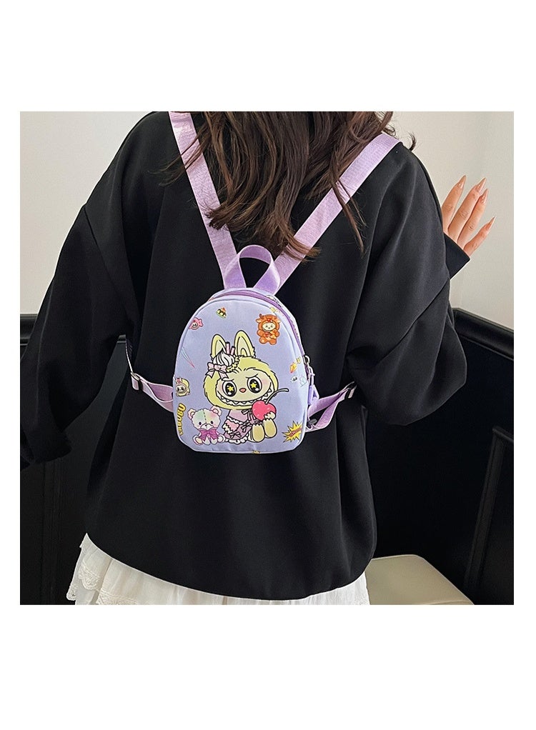 لابوبو حقيبة ظهر للأطفال برسومات كرتونية لابوبو حقيبة مدرسية عصرية لطيفة للأولاد والبنات حقيبة ظهر متعددة الاستخدامات للبنات 19*15*6 سم - Image 2