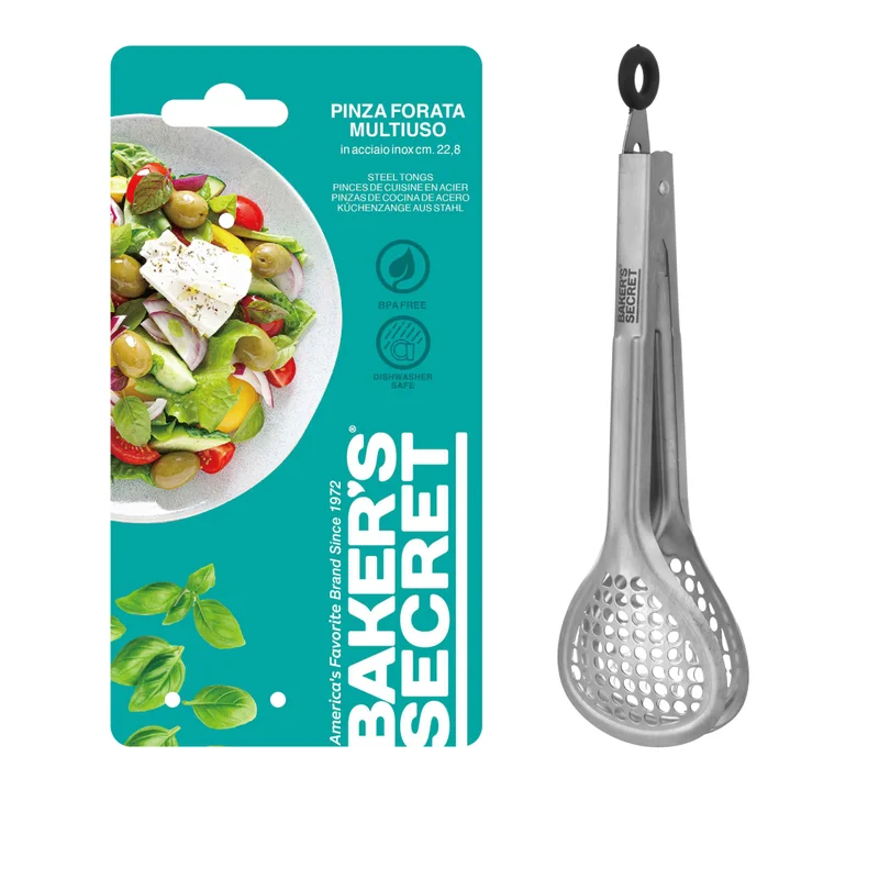 Simply Kitchen  Steel Kitchen Tongs -22.8Cm  | Best Price UAE