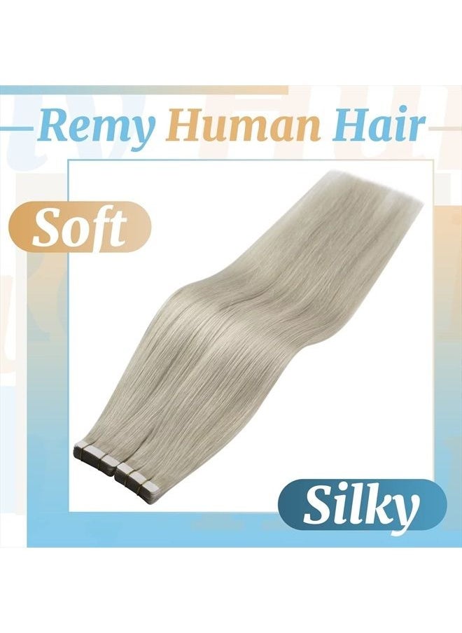 Ve Sunny VeSunny Tape in Hair Extensions Human Hair Platinum Blonde Tape ins Extensions Blonde Tapeo on Human Hair Extensions Blonde 50g 20pcs 22inch  - Image 2