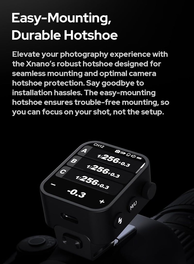 X3C 2.4G Wireless Flash Trigger Transmitter TTL Autoflash with Large OLED Touchscreen Multiple Flash Modes with USB Port 32 Channels 16 Groups Compatible with Canon Cameras