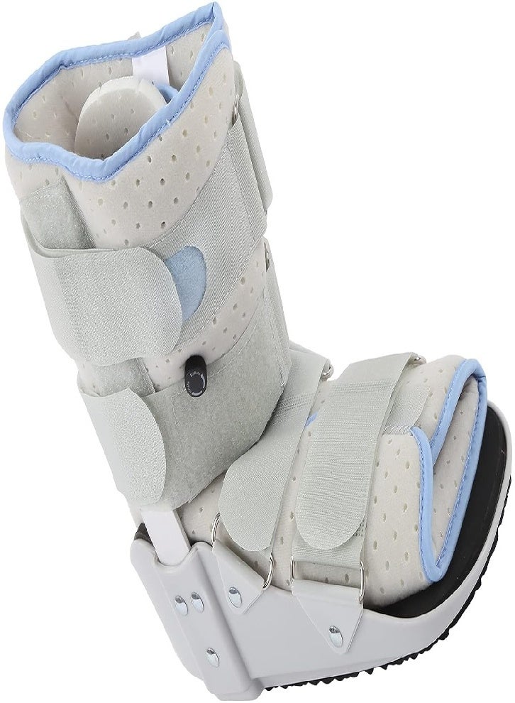 حذاء مشي تقويمي مع دعم للكاحل، ولوحة قدم أخيل قابلة للتعديل وجيدة التهوية للكاحلين المنتفخين، ومناسب للكسور الإجهادية (رمادي فاتح) - Image 5