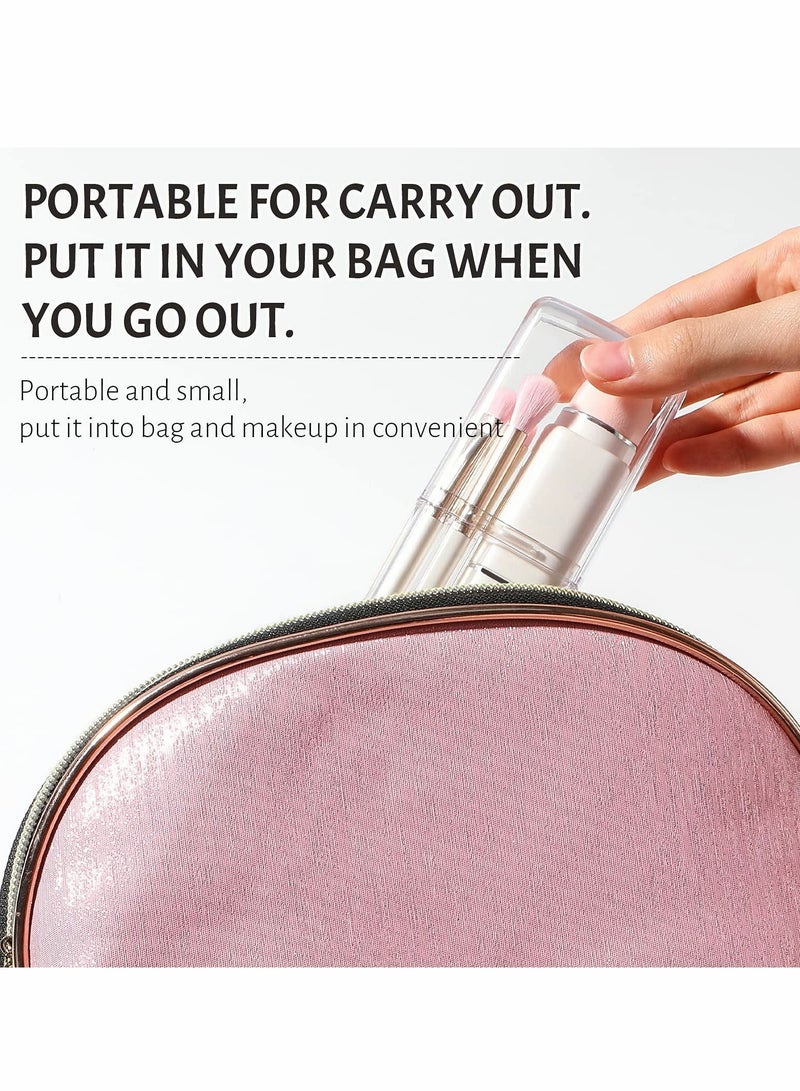 Makeup Brush, 8 in 1 Travel Small Brush Portable Lip Eyeshadow Beauty Sponge, Concealer Brushes, Foundation Blending Powder Brushes Retractable Sets, White - Image 4
