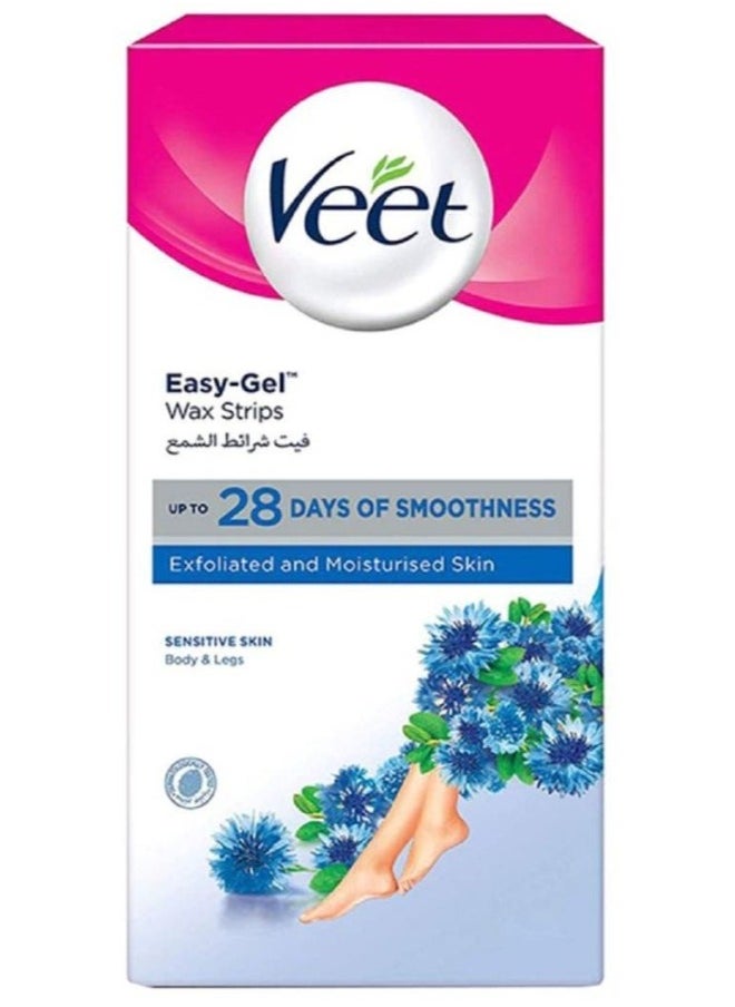 Veet Veet -Easy Gel Wax Strips for Sensitive Skin, 12 Strips  - Image 2