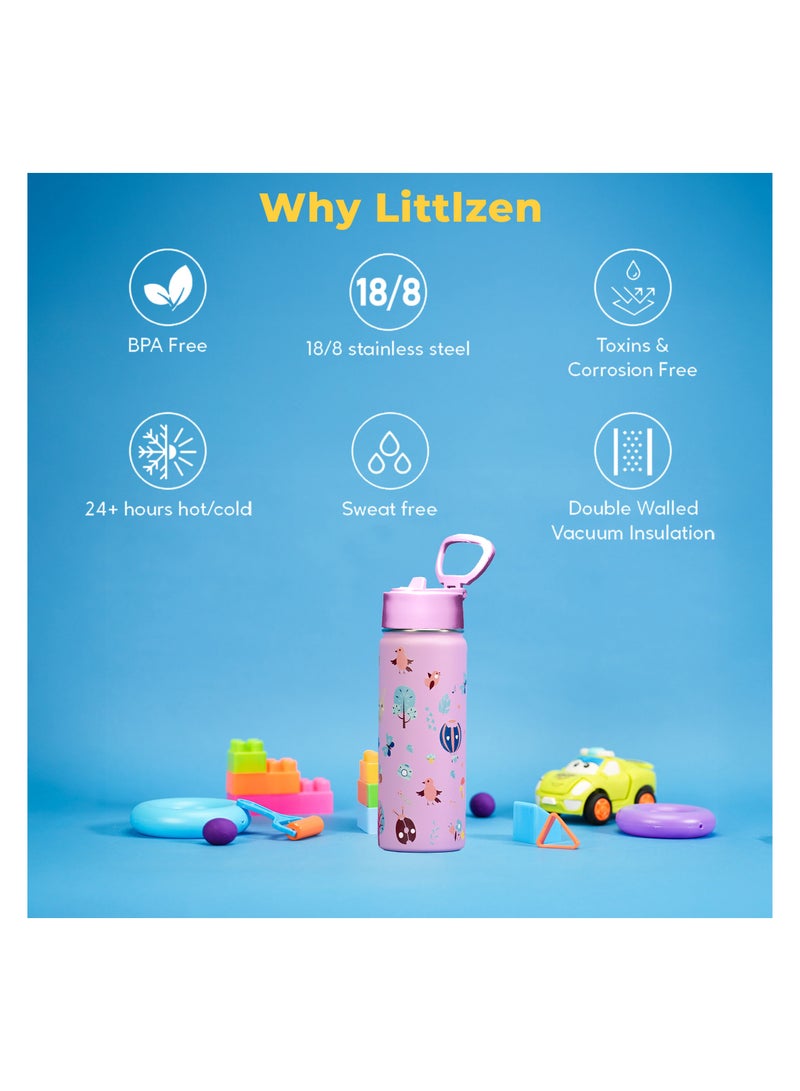 S2C Kids Water Bottle for School with Straw Lid, 550ml Kids water bottle stainless steel water bottle for kids, Double Wall Insulated Water Bottle, Baby water bottle,Steel water bottle - Image 4