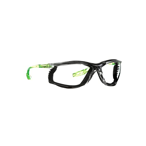 3M Safety Glasses, Solus CCS Series, Pack of 1, ANSI Z87, Scotchgard Anti-Fog Coating, Clear Lens, Corded Ear Plug Control System, Removable Foam Gasket, SCCS01SGAF-GRN-F - Image 1