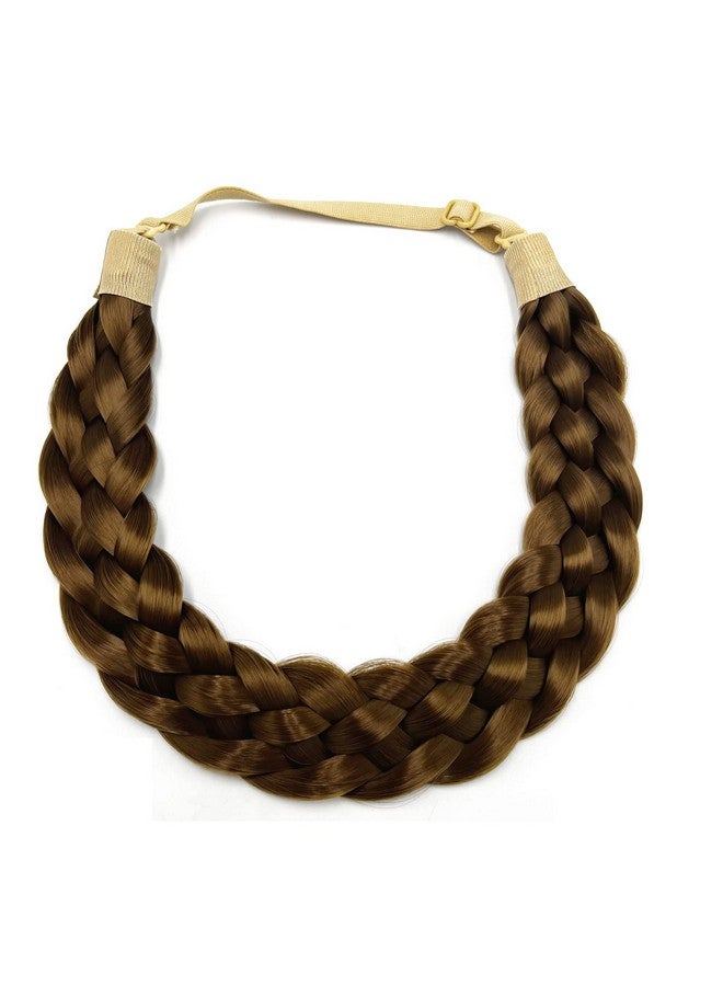 TOECWEGR 5 Strands Synthetic Hair Braided Headband Hairpiece Classic Chunky Wide Plaited Braids Elasticmulti Color Headband Ladies Beauty Hair Accessories … - Image 3