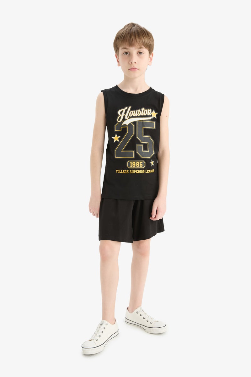 ديفاكتو تيشيرت كت اولادي قصة عادية أسود بطبعة - Image 2