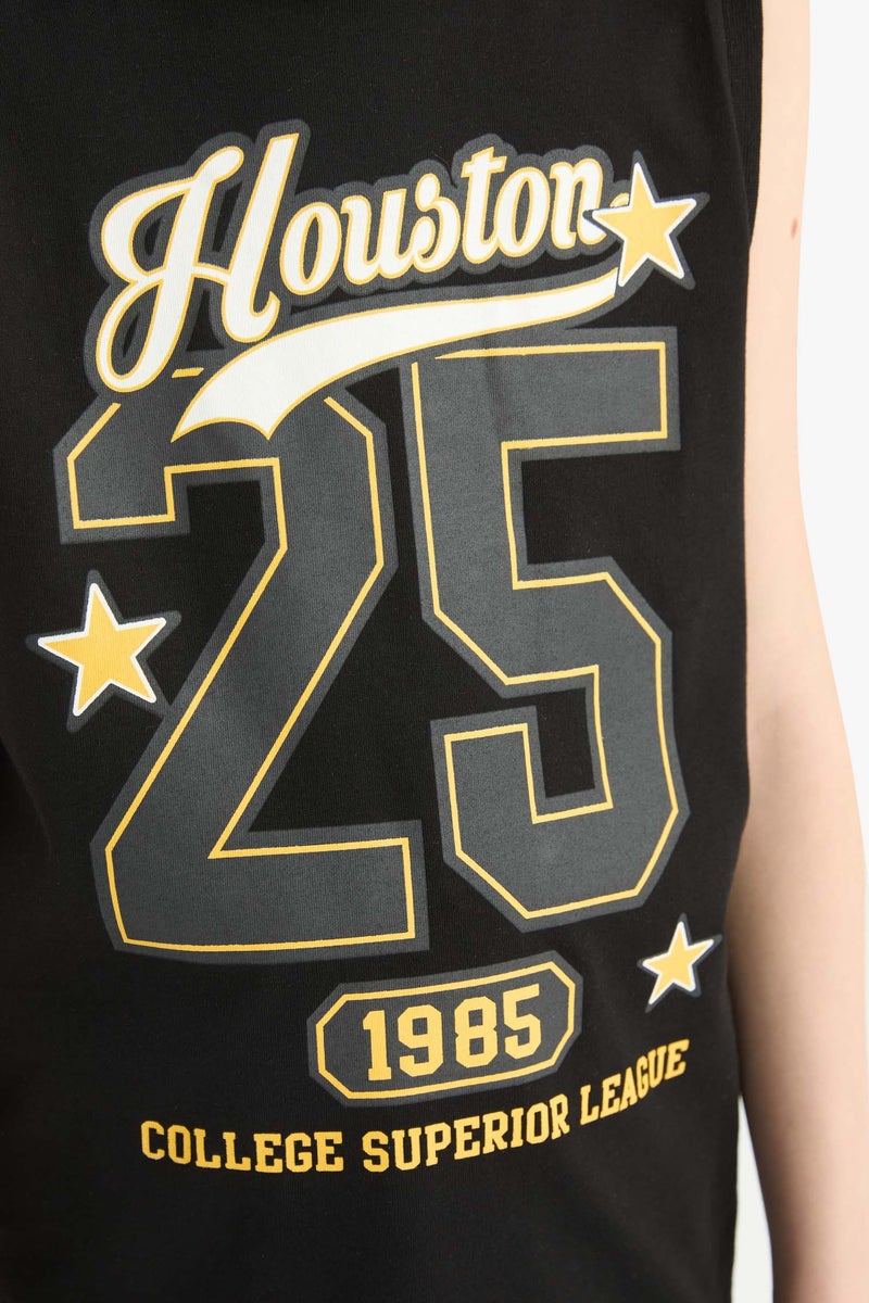 ديفاكتو تيشيرت كت اولادي قصة عادية أسود بطبعة - Image 5