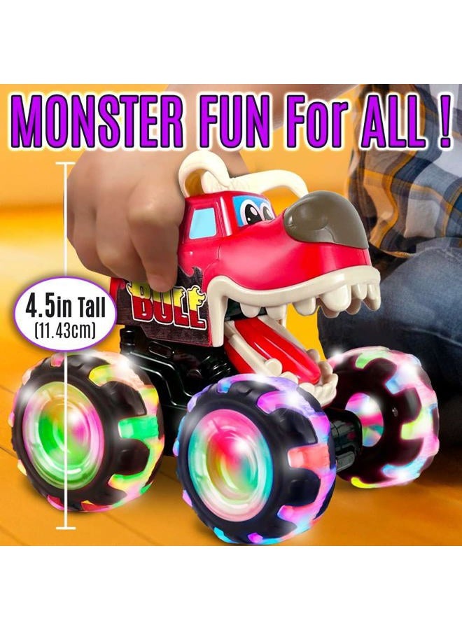 stargo Bull Monster Truck Toys - Light Up Chomping Pull Back Truck | Birthday Gifts for Toddlers, Boys Toys, Monster Truck Children's Toys for Kids, Boys, Girls Ages 3-5 4-6 5-7 4-8 - Image 2