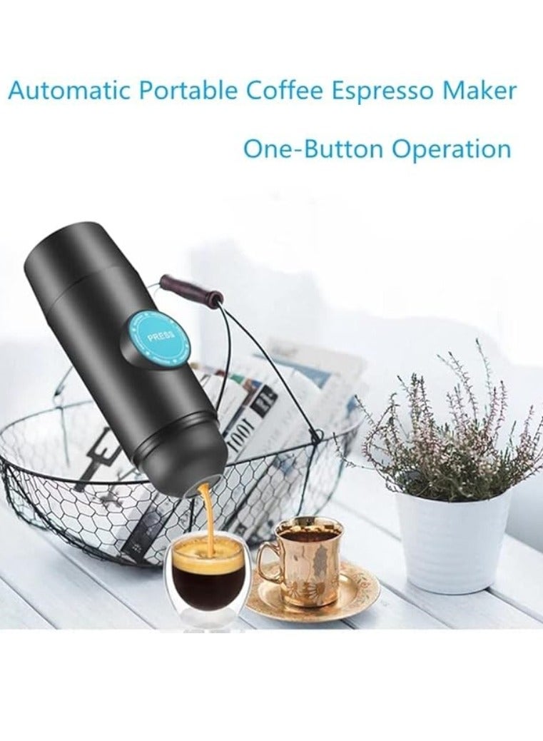 إم مياويان ماكينة اسبريسو كهربائية محمولة - صانعة قهوة لاسلكية مزدوجة بسعة 80 مل وضغط 18 بار تعمل بمسحوق القهوة والكبسولات تلقائي التحضير - Image 2
