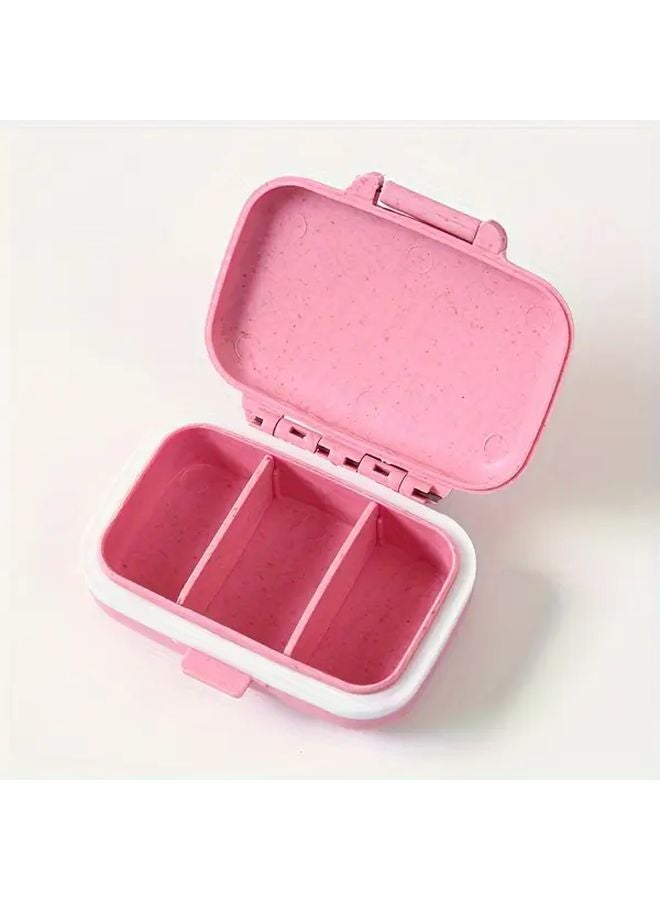 1 Piece Portable Mini Pill Organizer Travel Medicine Box Wheat Beige Moisture Proof Lid - Image 5