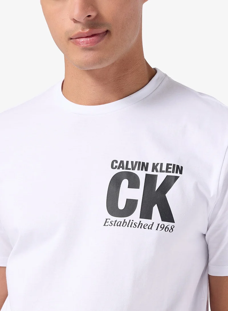 CALVIN KLEIN  Graphic Crew Neck T-Shirt for Men | Best Price UAE