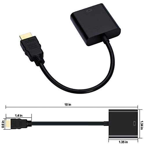 ETZIN HDMI to VGA With 3.5mm Aux Cable Compatible With Computer, Desktop, Laptop, PC, Monitor, Projector, Full HDTV, Media Players, Xbox High-Speed 1080P Active HDTV etc-(EPL-451H) - Image 3