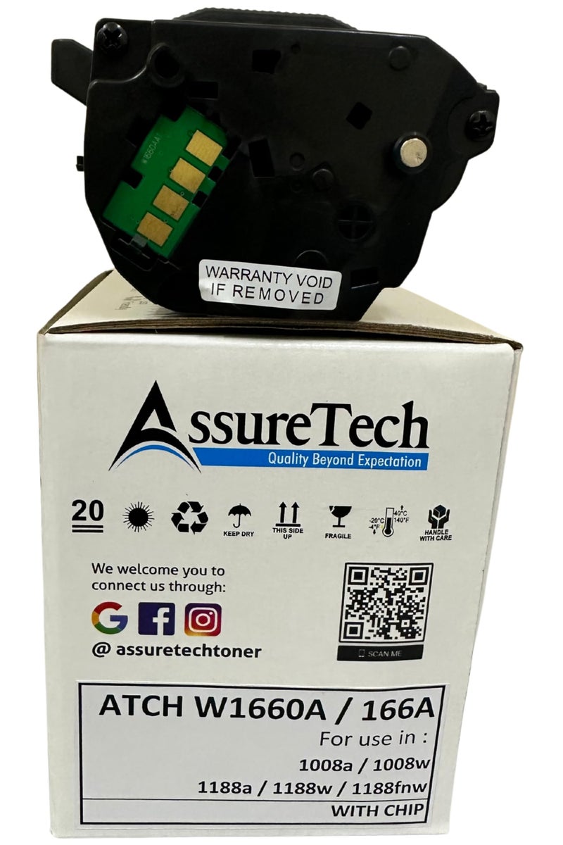 ASSURETECH W1660A / 166A Compatible Toner Cartridge for H p 166A for Laser Printer 1008a / 1008w / 1188a / 1188w / 1188fnw - Image 4