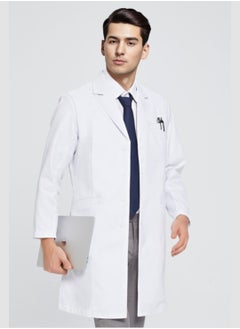 King Mariot BioHub Ultra Soft Slim-Fit UniSex For Men & Women Professional Surgical Gown Lab Coat, Buttoned Cuffs, Breathable Wrinkle Proof Fabric, Anti Static & Anti Pilling, Washing Machine Safe + Anti Shrink  - Image 1