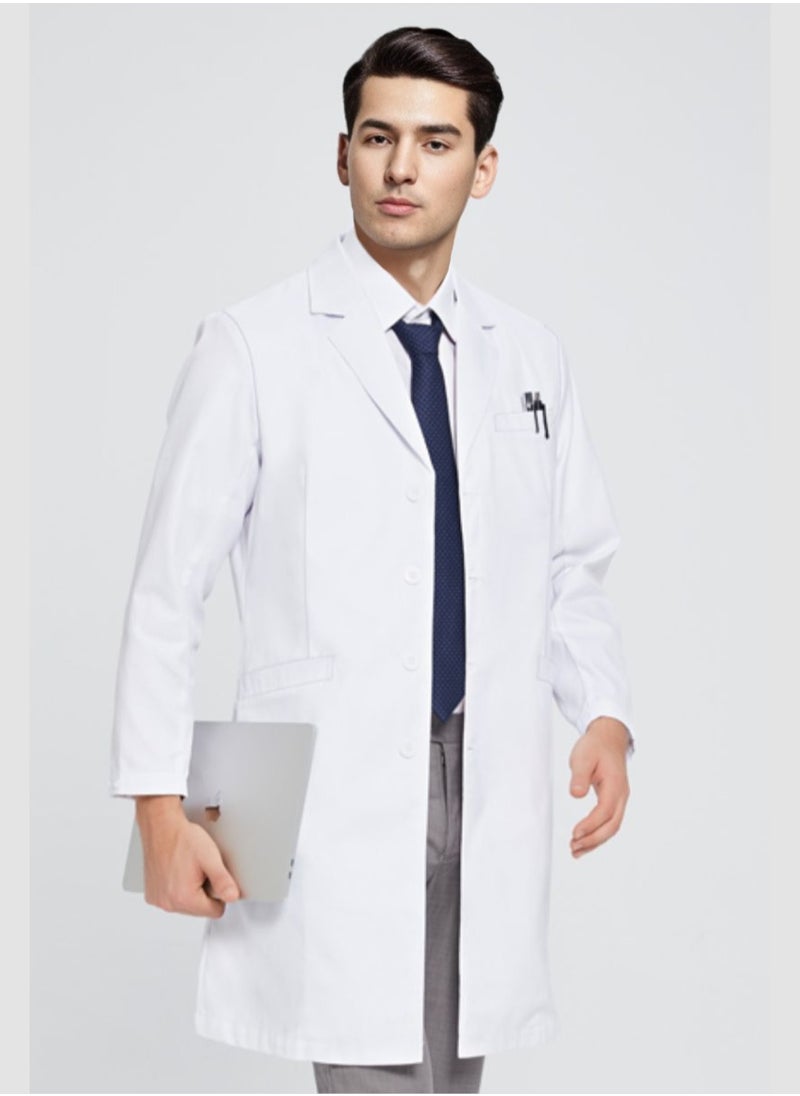 King Mariot BioHub Ultra Soft Slim-Fit UniSex For Men & Women Professional Surgical Gown Lab Coat, Buttoned Cuffs, Breathable Wrinkle Proof Fabric, Anti Static & Anti Pilling, Washing Machine Safe + Anti Shrink  - Image 1
