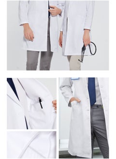 King Mariot BioHub Ultra Soft Slim-Fit UniSex For Men & Women Professional Surgical Gown Lab Coat, Buttoned Cuffs, Breathable Wrinkle Proof Fabric, Anti Static & Anti Pilling, Washing Machine Safe + Anti Shrink  - Image 2