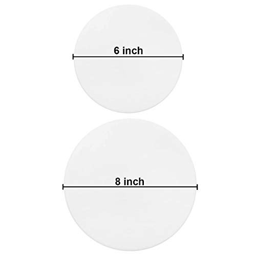 Ergonflow 100 Sheets Parchment Paper Rounds 6" and 8" Diameter-Non-Stick Cake Pan Liner Circles,Cookie Baking Sheets,Precut for Cake Baking, White - Image 2