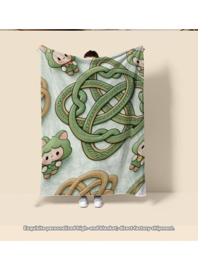 عام بطانية رقيقة من الفانيلا الكرتونية للأطفال والرضع (دافئة ومريحة، ومناسبة للنوم والألعاب) 70 سم * 100 سم - Image 2