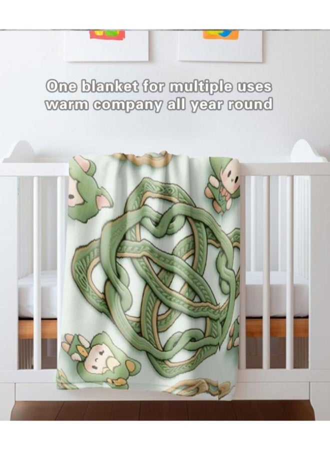 عام بطانية رقيقة من الفانيلا الكرتونية للأطفال والرضع (دافئة ومريحة، ومناسبة للنوم والألعاب) 70 سم * 100 سم - Image 3