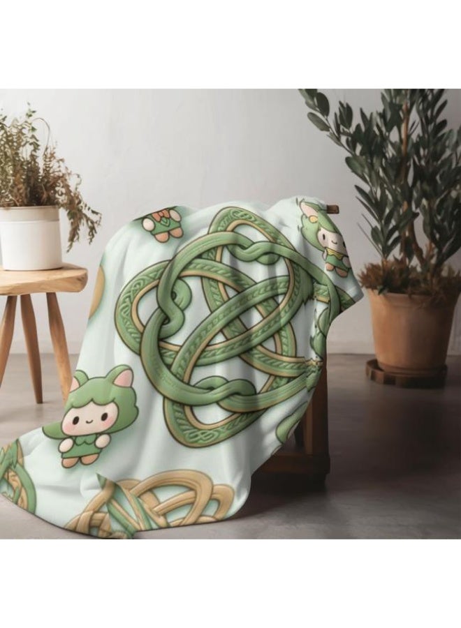 عام بطانية رقيقة من الفانيلا الكرتونية للأطفال والرضع (دافئة ومريحة، ومناسبة للنوم والألعاب) 70 سم * 100 سم - Image 4