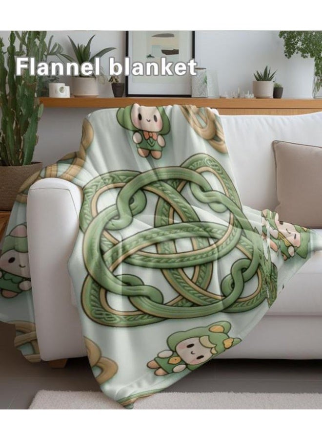 عام بطانية رقيقة من الفانيلا الكرتونية للأطفال والرضع (دافئة ومريحة، ومناسبة للنوم والألعاب) 70 سم * 100 سم - Image 5