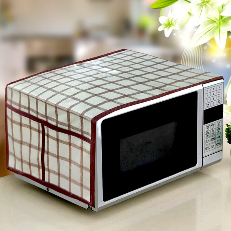 KANUSHI Industries® Washable Cotton 1 Pcs Lpg Gas Cylinder Cover + 1 Pcs Microwave/Oven Cover (CYL+MICRO-NW-NEW-03) - Image 2