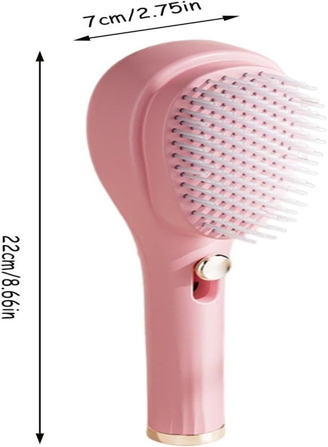 Gcrox Self Cleaning Hair Brush for Women Easy Clean Massage Comb with Retractable Bristles One pull Clean Anti Static Tools for All Types - Image 3