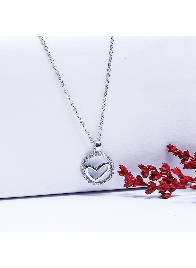 FLUFFY Heart Soft Necklaces Of Fluffy Women's Accessories-Silver  - Image 2