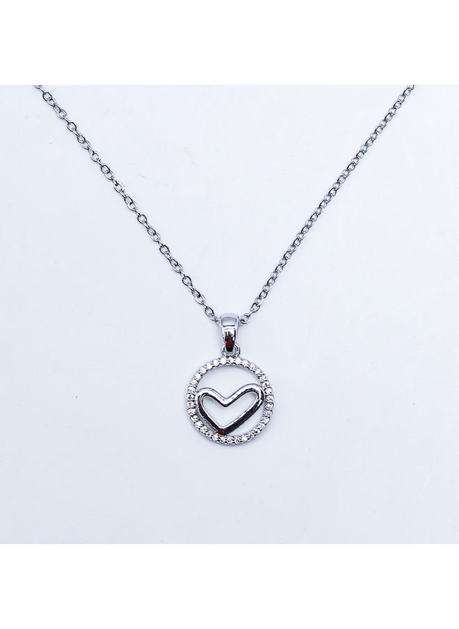 FLUFFY Heart Soft Necklaces Of Fluffy Women's Accessories-Silver  - Image 3