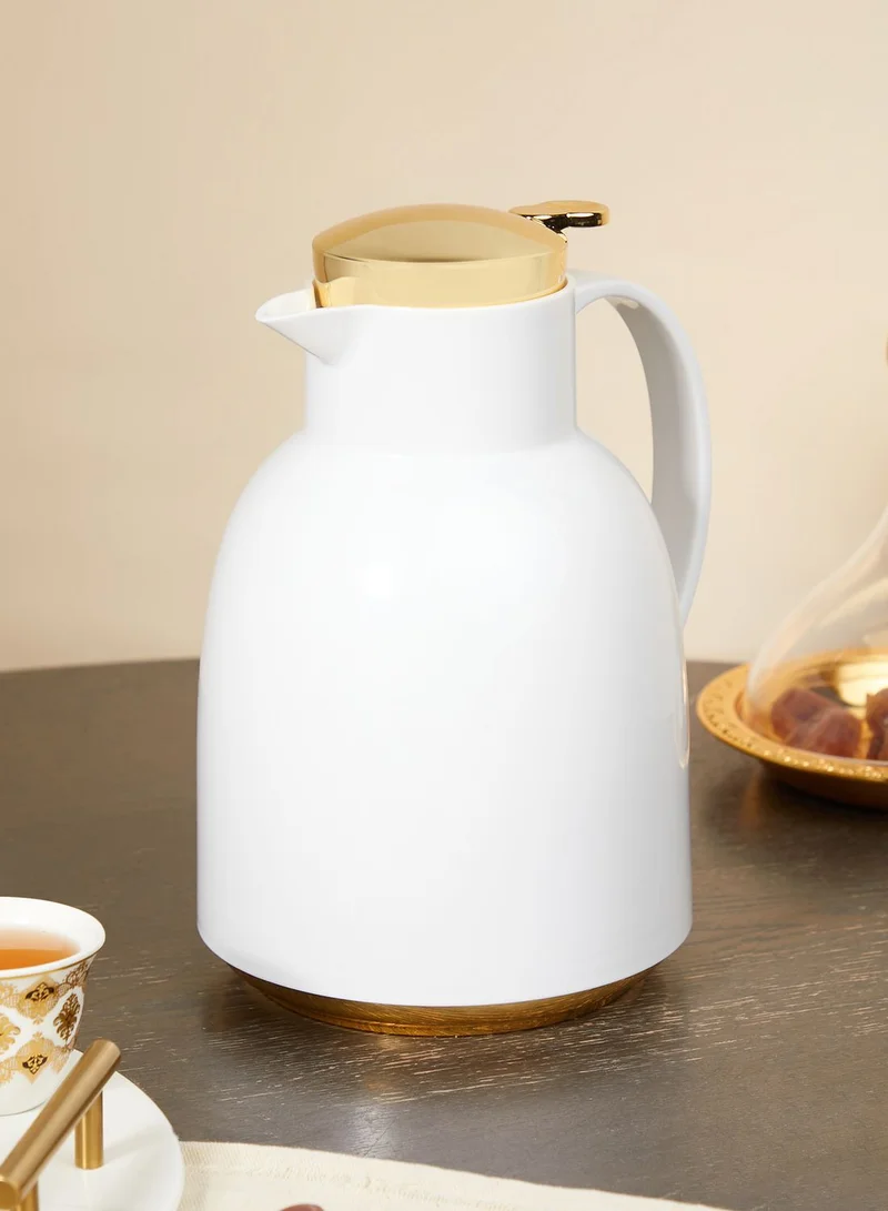 Nimah White & Gold Coffee Flask