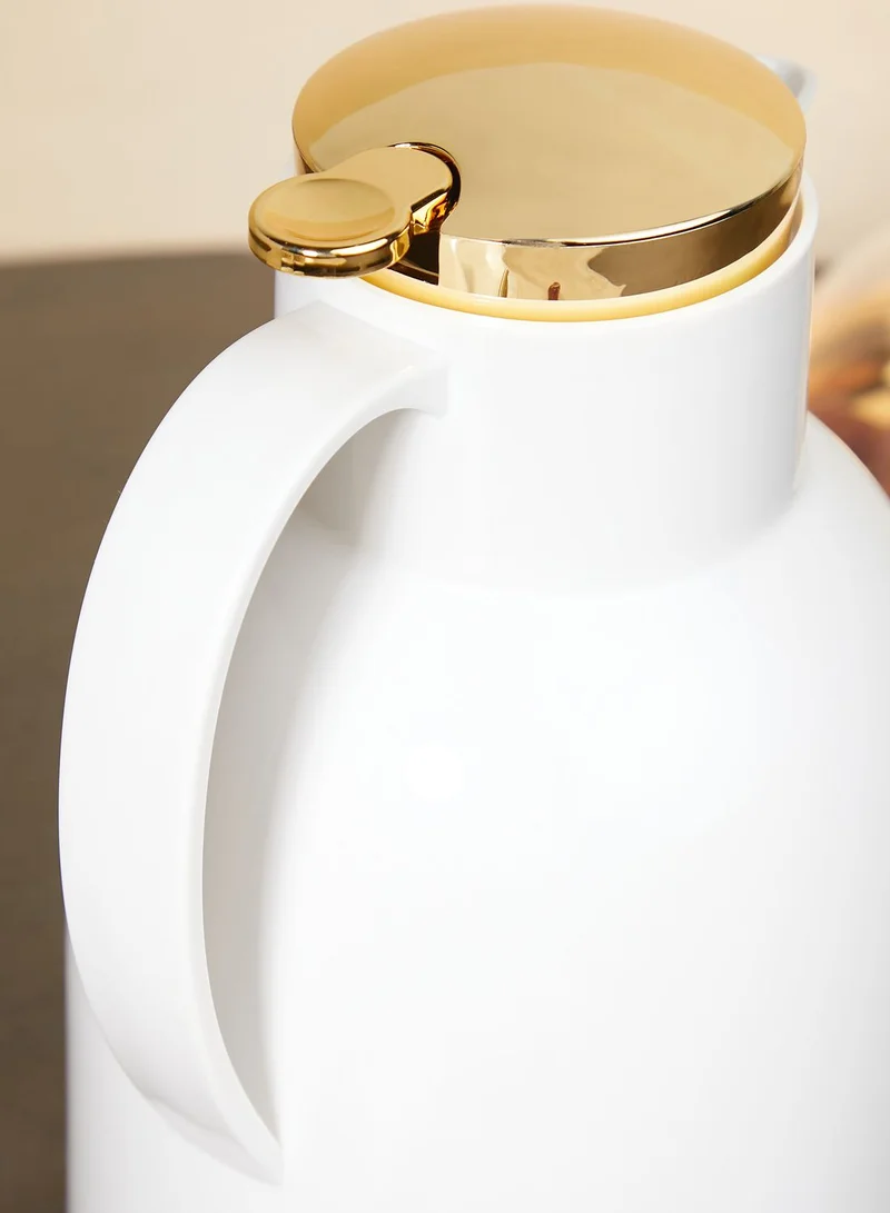 Nimah White & Gold Coffee Flask