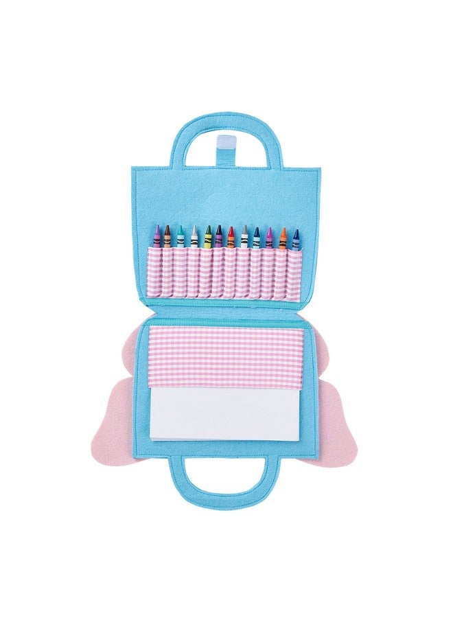 Mud Pie, Butterfly Girl Art Portfolio and Crayon Set - Image 2