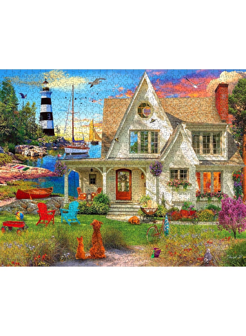1000 puzzle pieces | Garden house themed puzzle pieces | Puzzles and puzzle leisure toys suitable for adults and children - Image 3