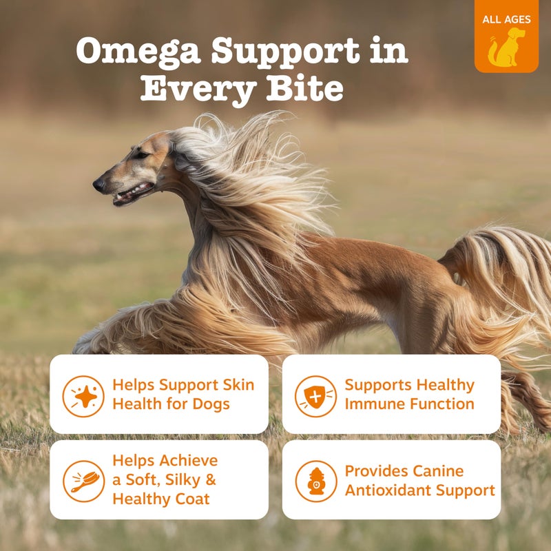 Zesty Paws Omega 3 Fish Oil for Dogs - Zesty Paw Dog Vitamins and Supplements for Hip, Joint & Skin, Chicken (250 Chews) - Image 2