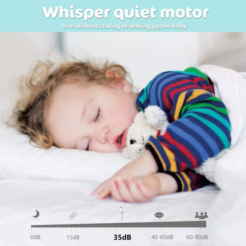 Consevisen Baby Nail Trimmer Electric Nail File Baby Nail Clippers, 20 in 1 Safe Nail Filer Grinder Kit for Newborn Infant Toddler Kids or Adults Toes Fingernails Care Trim Polish, Led Light and Grinding Heads - Image 4