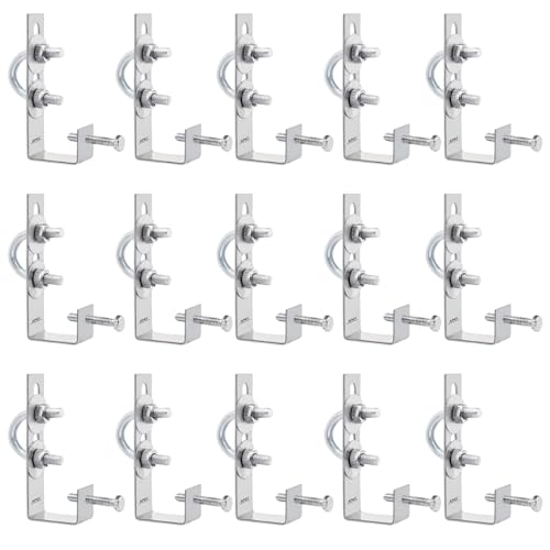 APAV Solar Panel Cleaning Hanger Clamp 1/2 Inch, Galvanized Material, Easy Installation, Fits All Solar Panel Frames, Durable Support for Plumbing Pipes and Efficient Cleaning ((Pack of 15)) - Image 1