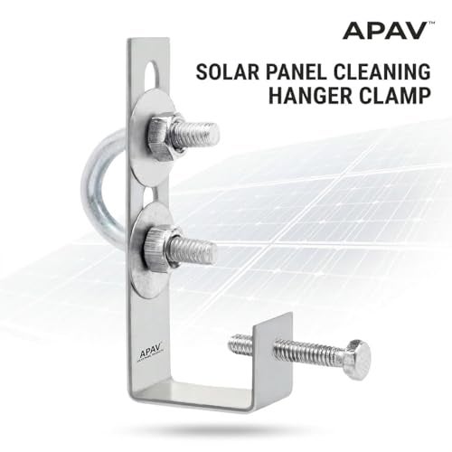 APAV Solar Panel Cleaning Hanger Clamp 1/2 Inch, Galvanized Material, Easy Installation, Fits All Solar Panel Frames, Durable Support for Plumbing Pipes and Efficient Cleaning ((Pack of 15)) - Image 2
